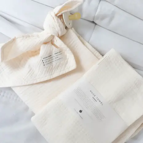 Atelier Pomme Atelier Pomme | Petit Towel | Cosy White | Little Croissant