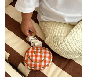 Atelier Pomme Atelier Pomme | Pacifier Cloth | Pomme | Checked Oopsie Orange