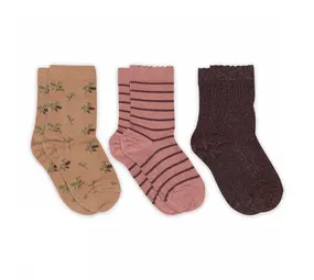 MP Denmark MP Denmark | Thora socks - 3-pack | Tawny Brown