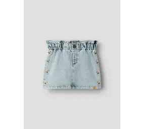 Lil ' Atelier Lil ' Atelier | NMFDARLEE DOA DNM SKIRT 4499-SE LIL | Medium Blue Denim FLOWER EMB Lil ' Atelier Lil ' Atelier | NMFDARLEE DOA DNM SKIRT 4499-SE LIL | Medium Blue Denim FLOWER EMB