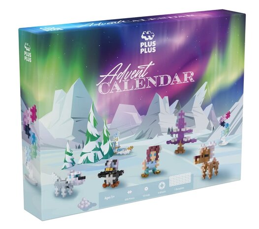 Plus Plus Plus - Plus | Advent Calendar | Santa's Northern Lights Adventure Plus-Plus