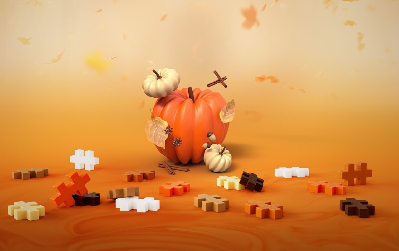 Plus Plus Plus - Plus | Tube pumpkin spice mix 240 stuks