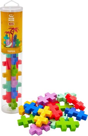 Plus Plus Plus - Plus | Tube tropical Big Plus 15 stuks