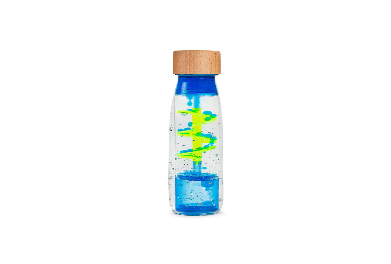 Petit Boum Petit Boum | Sensorische Fles | Spiraal Blauw