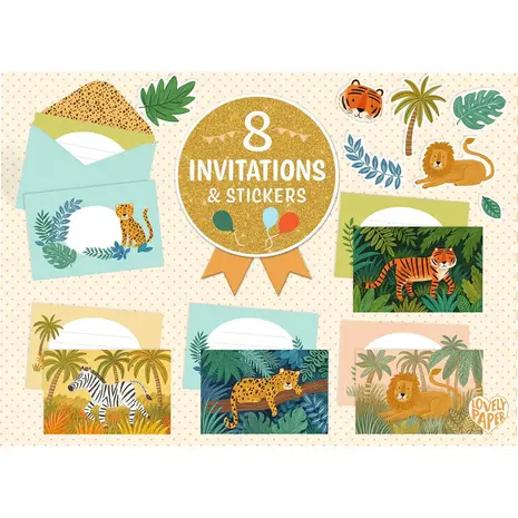 Djeco Djeco | Verjaardagsuitnodigingen | Jungle Animals