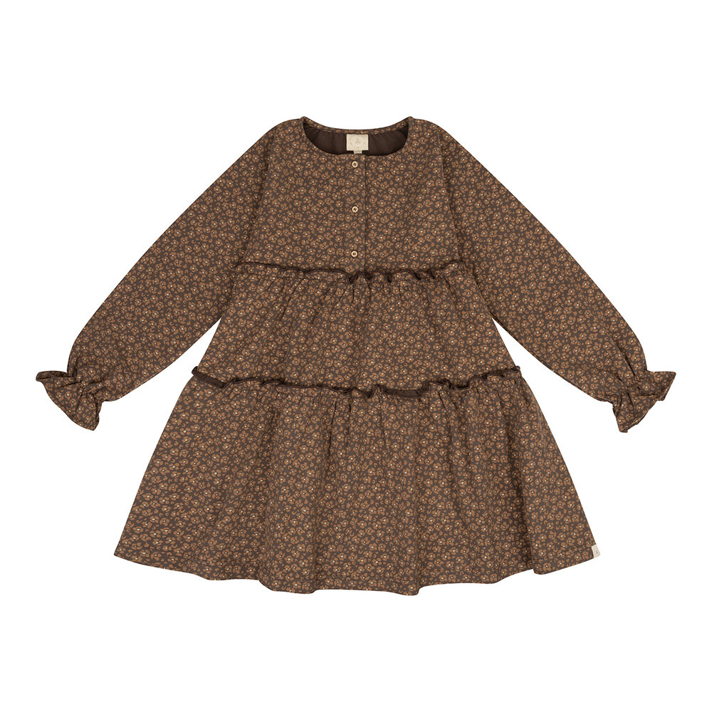 Navy Natural Navy Natural | Be dressy ruffle brown leopard flower