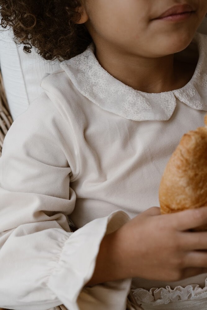 Navy Natural Navy Natural | June top flower broderie