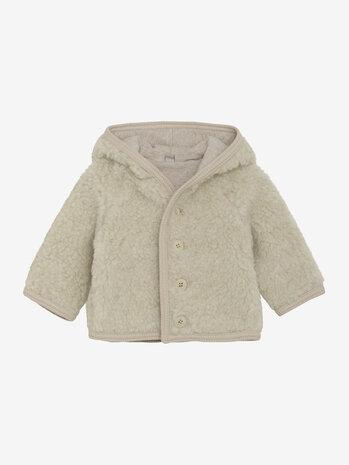 HUTTELiHUT HUTTELiHUT | Jacket Pixie Wool Teddy w. Lin | Cement