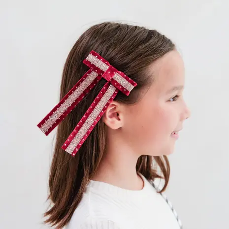Mimi & Lula Mimi & Lula | Circus Glitter Bow - Red
