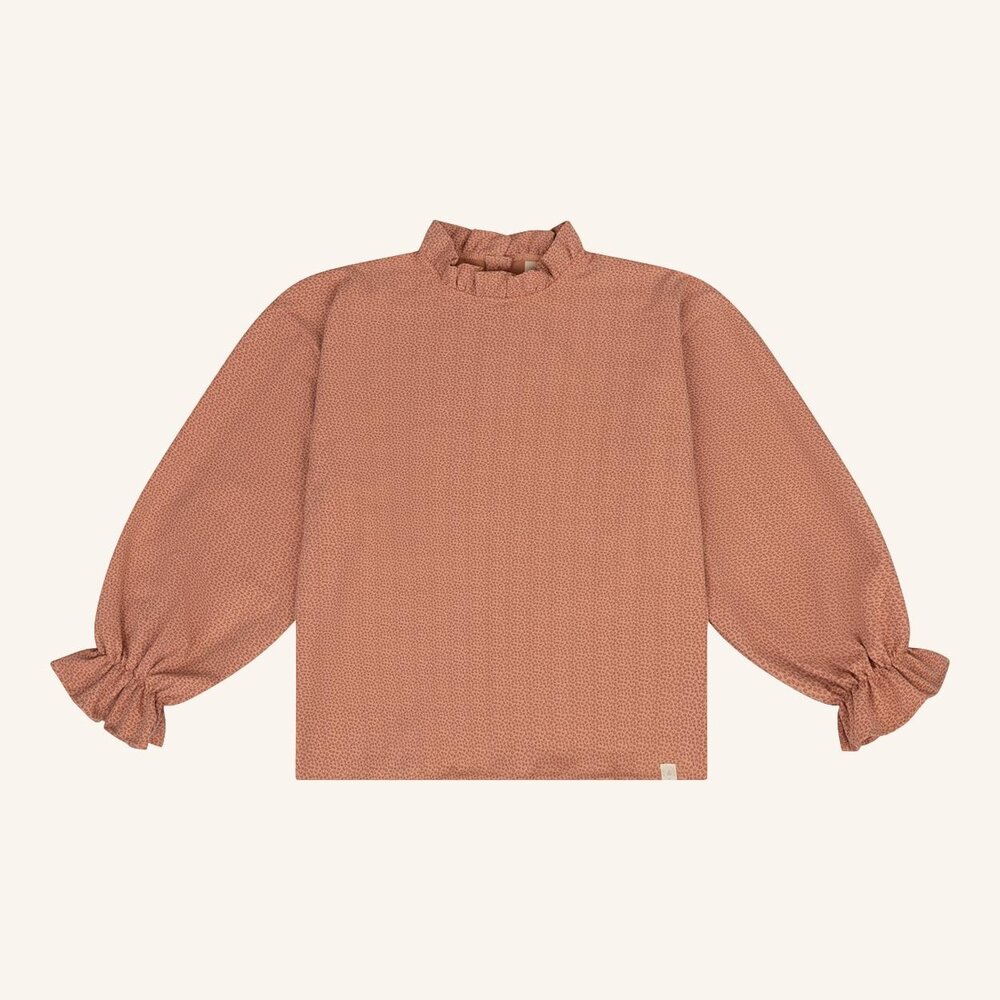 Navy Natural Navy Natural | Tilda blouse brick leopard