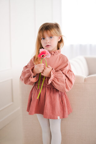 Navy Natural Navy Natural | Tilda blouse brick leopard