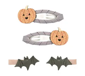 Mimi & Lula Mimi & Lula | Pumpkin & Bat Clip Set Mimi & Lula Mimi & Lula | Pumpkin & Bat Clip Set