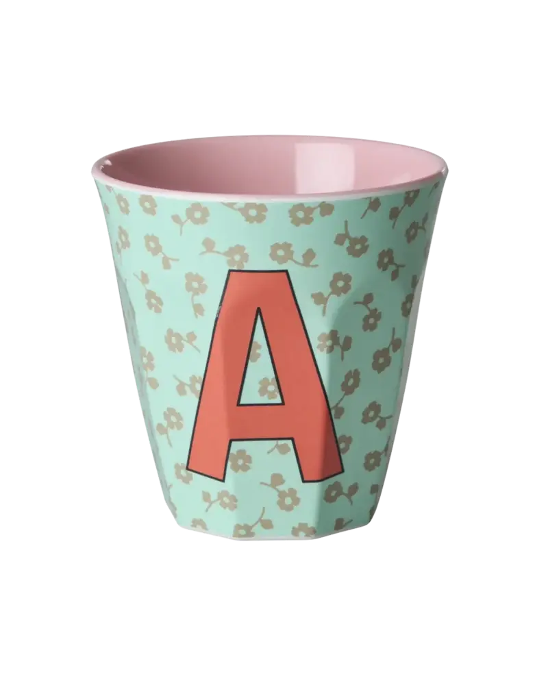 Rice Everyday Magic Rice | Melamine cup Medium Alphabet | Flowers