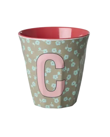 Rice Everyday Magic Rice | Melamine cup Medium Alphabet | Flowers