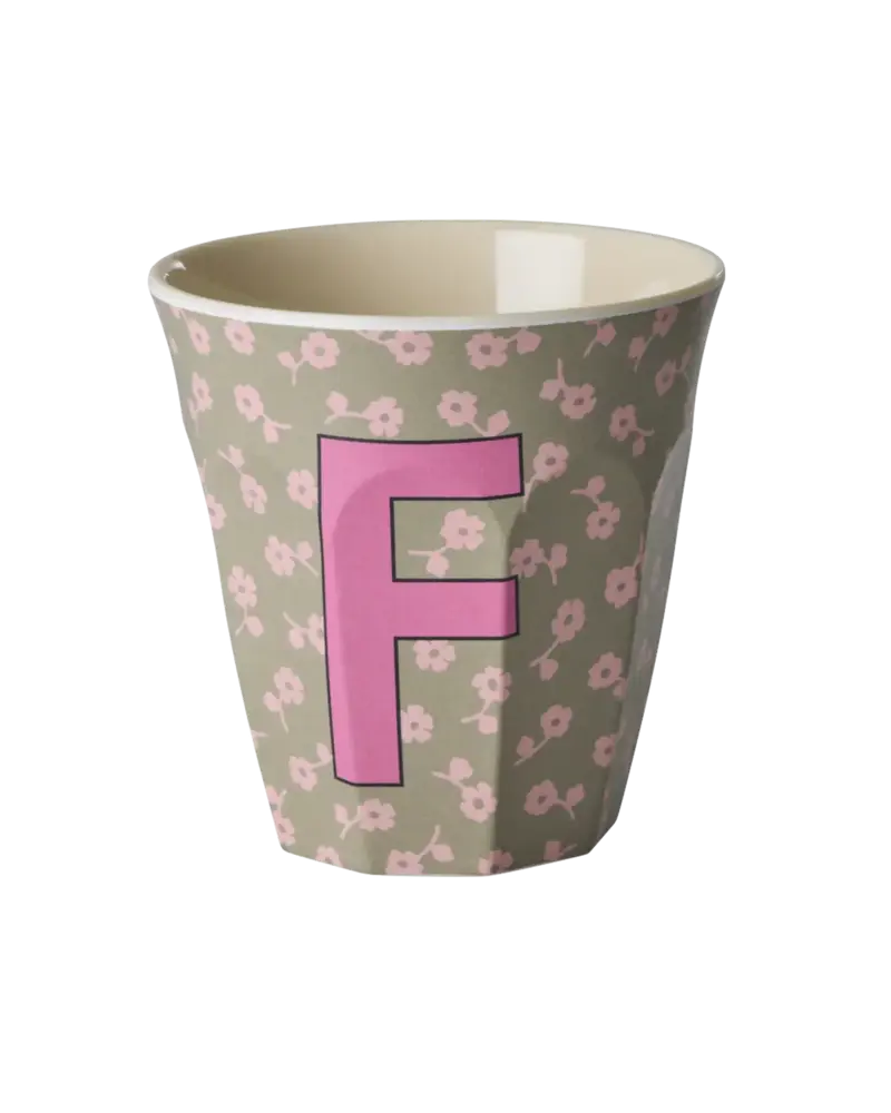 Rice Everyday Magic Rice | Melamine cup Medium Alphabet | Flowers
