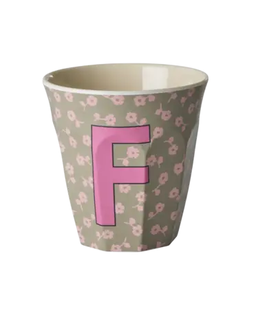 Rice Everyday Magic Rice | Melamine cup Medium Alphabet | Flowers