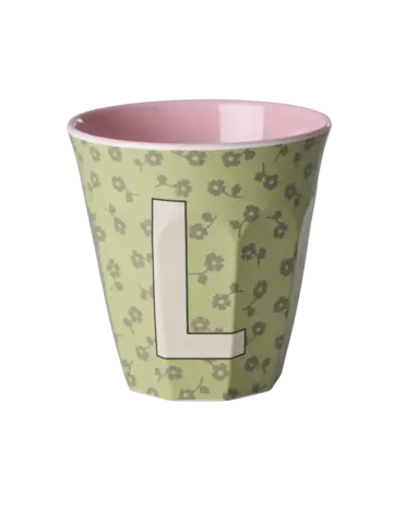 Rice Everyday Magic Rice | Melamine cup Medium Alphabet | Flowers