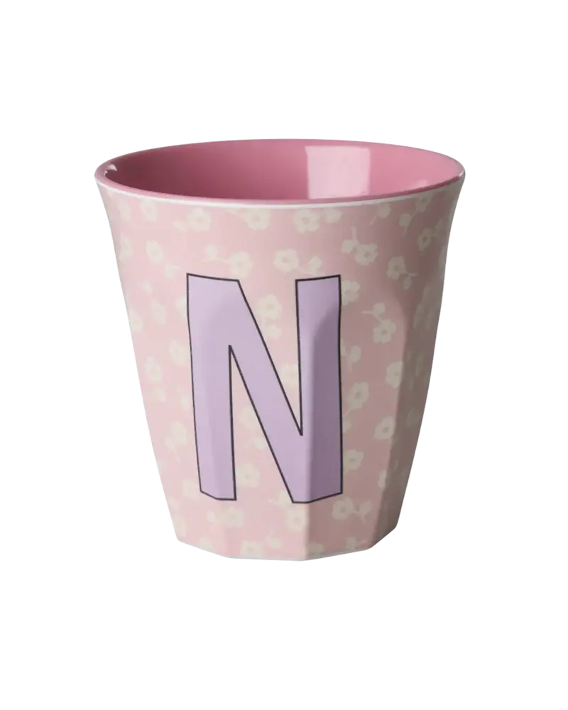 Rice Everyday Magic Rice | Melamine cup Medium Alphabet | Flowers
