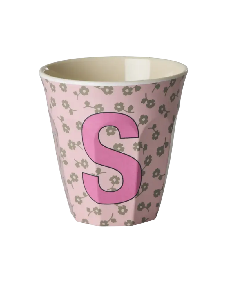 Rice Everyday Magic Rice | Melamine cup Medium Alphabet | Flowers