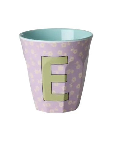 Rice Everyday Magic Rice | Melamine cup Medium Alphabet | Flowers