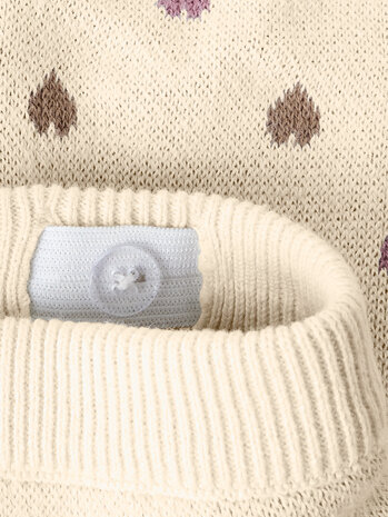 Lil ' Atelier Lil ' Atelier | NBFSARAN KNIT PANT HEART LIL | Turtledove SEPIA TINT