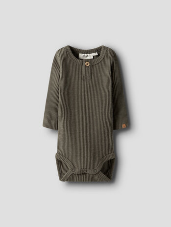 Lil ' Atelier Lil ' Atelier | NBMRAJO MAL LS SLIM BODY LIL | Sea Turtle