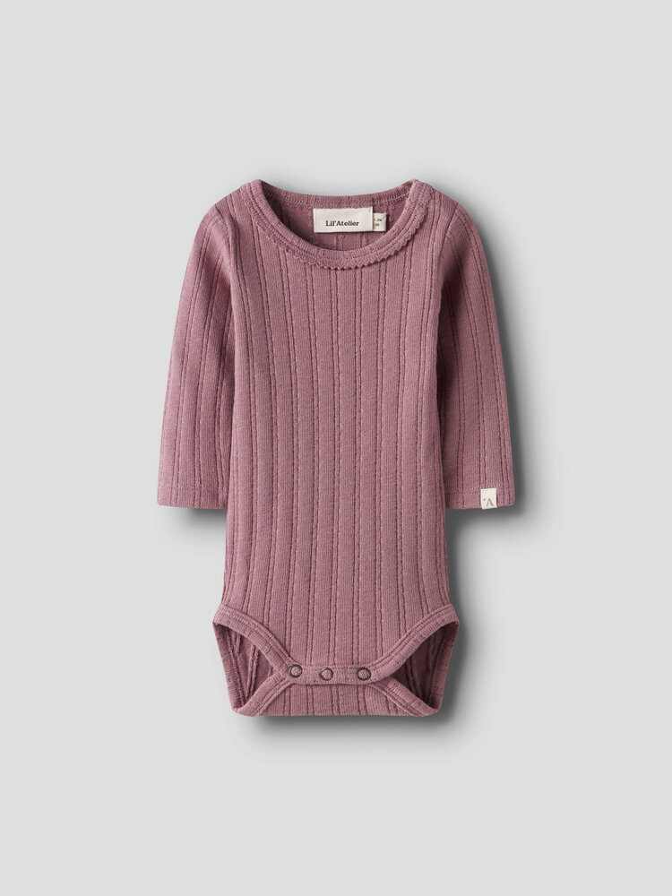 Lil ' Atelier Lil ' Atelier | NBFRITA SIG LS SLIM BODY LIL | Nostalgia Rose