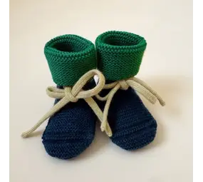 Hvid Hvid | Booties 0-9M | Blue/Grass