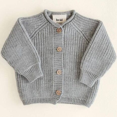 Hvid Hvid | Cardigan Inga | Grey Melange Hvid Hvid | Cardigan Inga | Grey Melange