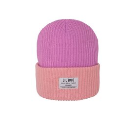 Lil ' Boo Lil ' Boo | Lil’ Boo Block Hygge Beanie | Pink/Purple Lil ' Boo Lil ' Boo | Lil’ Boo Block Hygge Beanie | Pink/Purple