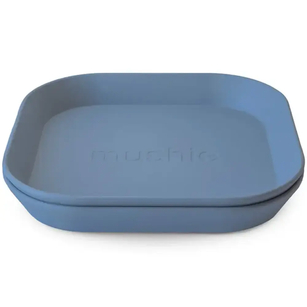 Mushie Mushie | Plates Square | Twilight Blue