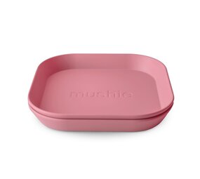 Mushie Mushie | Plates Square | Dusty Rose