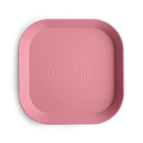 Mushie Mushie | Plates Square | Dusty Rose