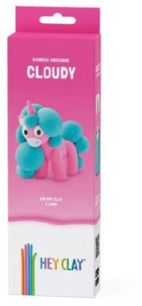 Hey Clay Hey Clay | Rainbow Unicorn Cloudy | 3 Cans Boetseerklei