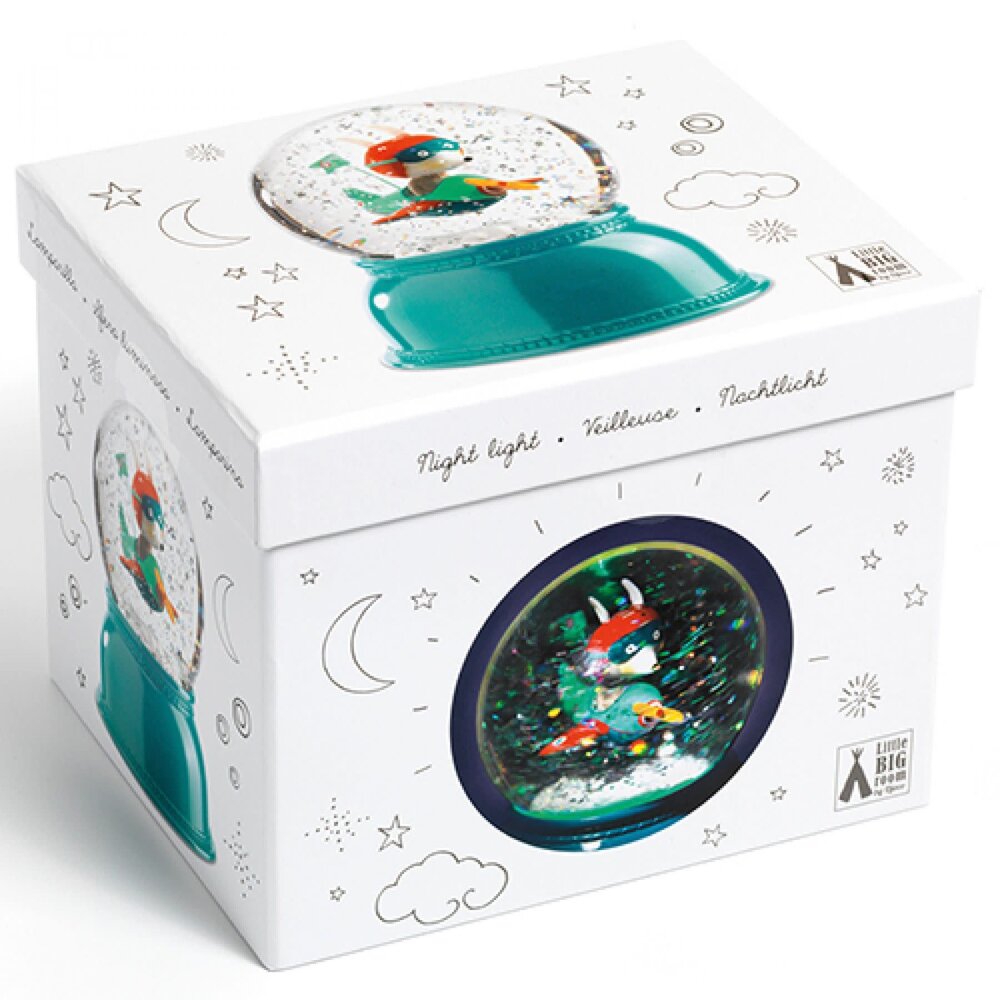 Djeco Djeco | Sneeuwbol Nachtlamp | Vliegtuig