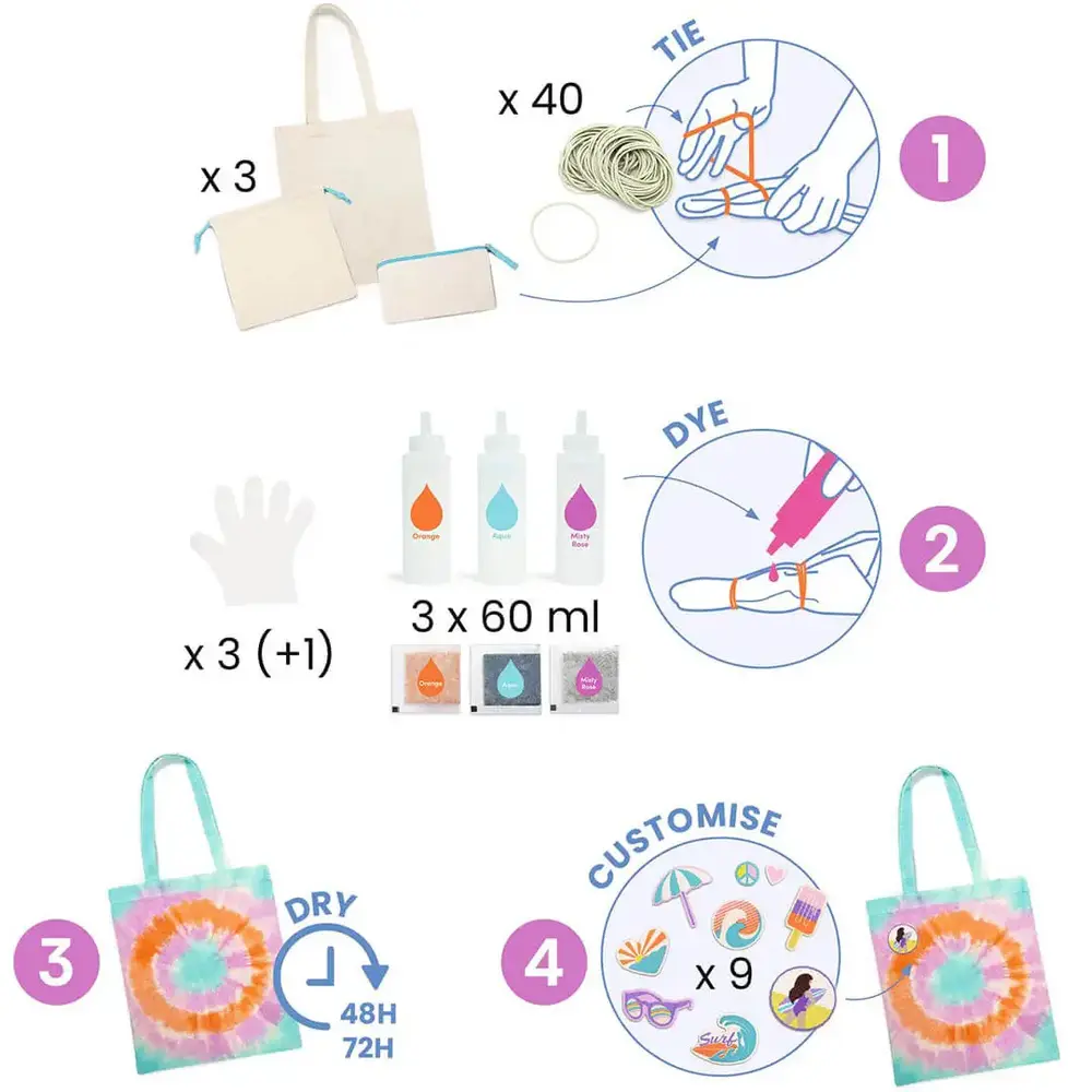 Djeco Djeco | DIY | Knutselset Tie-Dye Bags & Cases