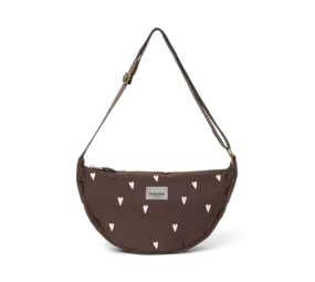 Studio Noos Studio Noos | Puﬀy Adult Fanny Pack | Brown Hearts