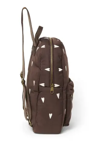 Studio Noos Studio Noos | Puﬀy Midi Backpack | Brown Hearts