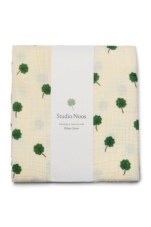 Studio Noos Studio Noos | Swaddle Print Large | White Clover