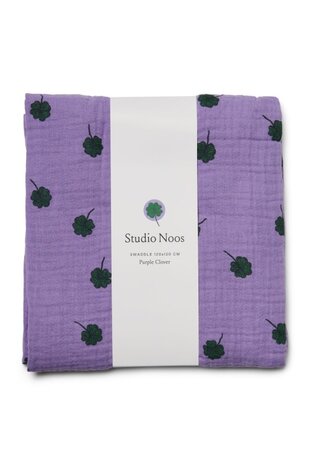 Studio Noos Studio Noos | Swaddle Print Large | Purple Clover