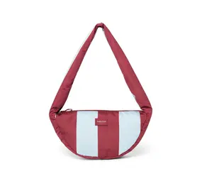 Studio Noos Studio Noos | Bold Stripe Puffy Mini Crossbody Bag | Bordeaux/lichtblauw