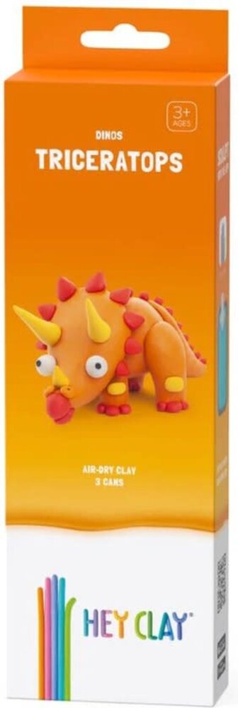 Hey Clay Hey Clay | Triceratops | 3 Cans Boetseerklei