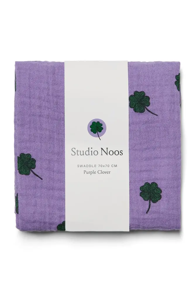 Studio Noos Studio Noos | Swaddle Print Medium | Purple Clover