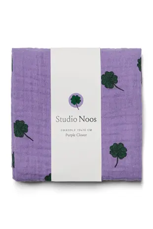 Studio Noos Studio Noos | Swaddle Print Medium | Purple Clover