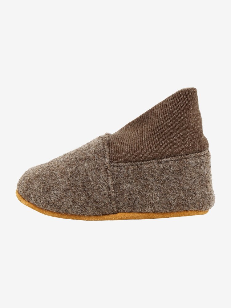 En Fant En Fant |  Wool Slippers w. Rib | Walnut