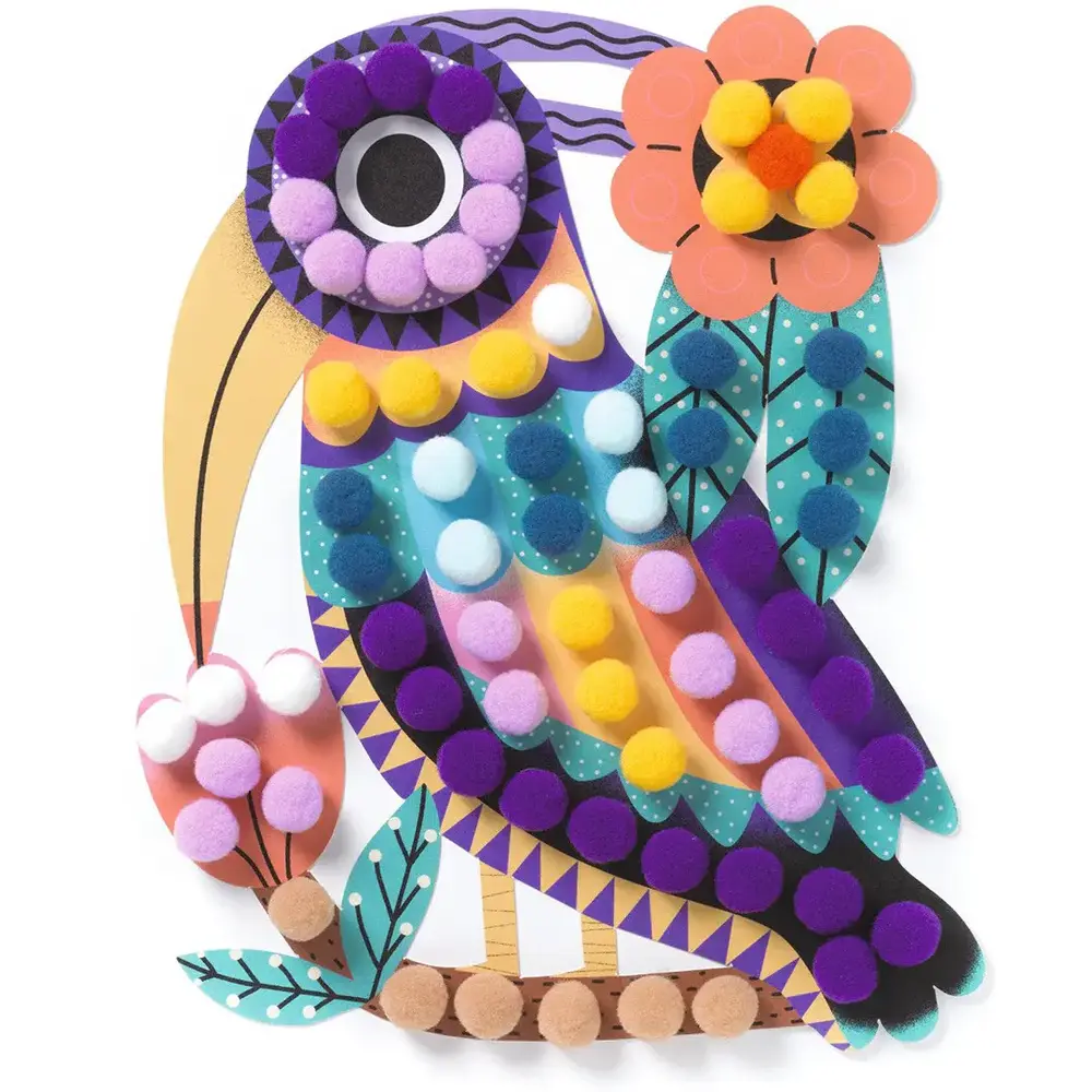 Djeco Djeco | Knutselset Vogels & Pompons