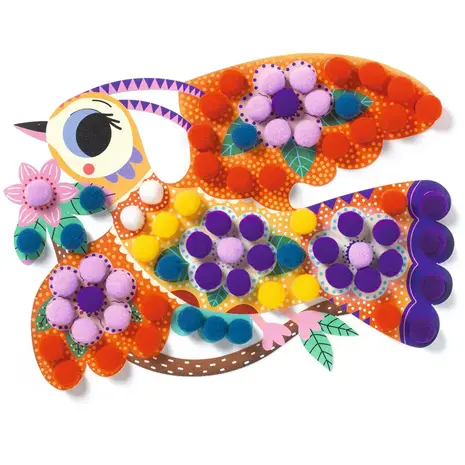 Djeco Djeco | Knutselset Vogels & Pompons