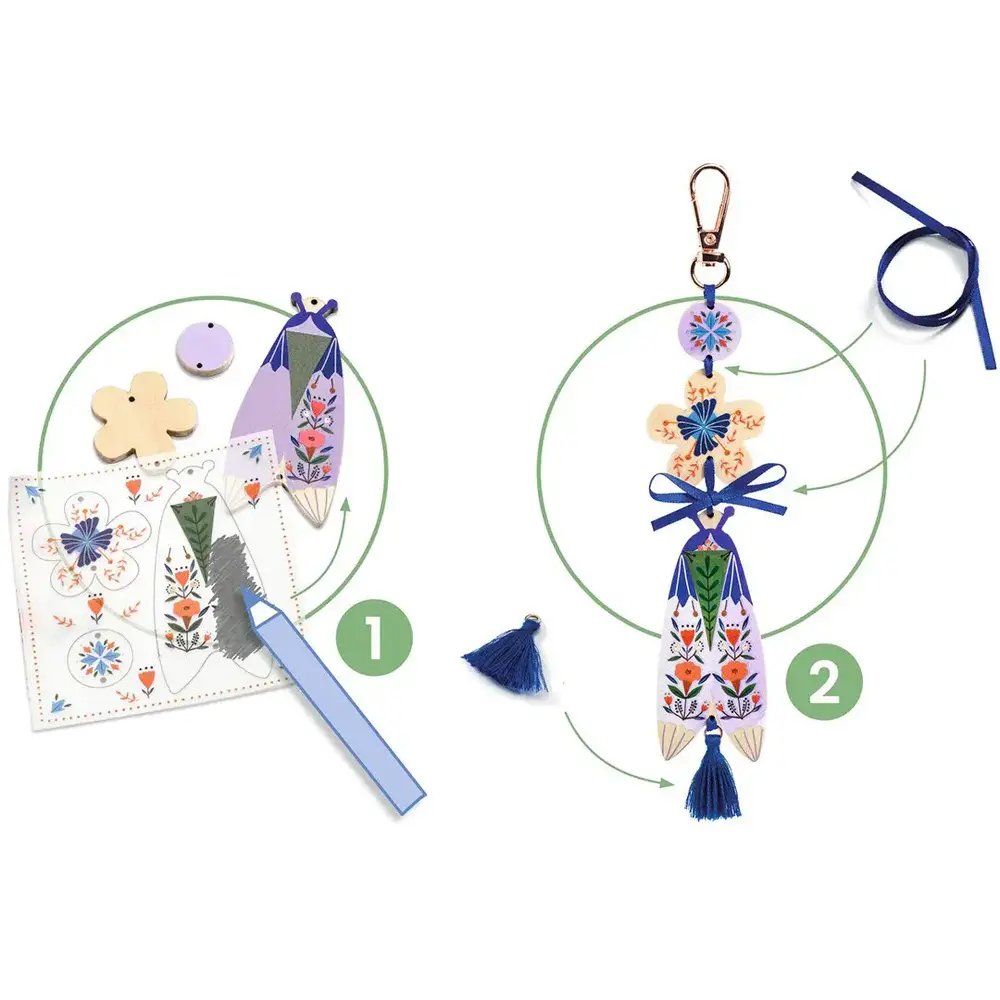 Djeco Djeco | Knutselset | Sleutelhangers maken | Vlinders