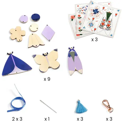 Djeco Djeco | Knutselset | Sleutelhangers maken | Vlinders