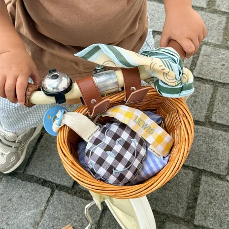 Atelier Pomme Atelier Pomme | Pacifier Cloth | Pomme | Checked Bisous Brique